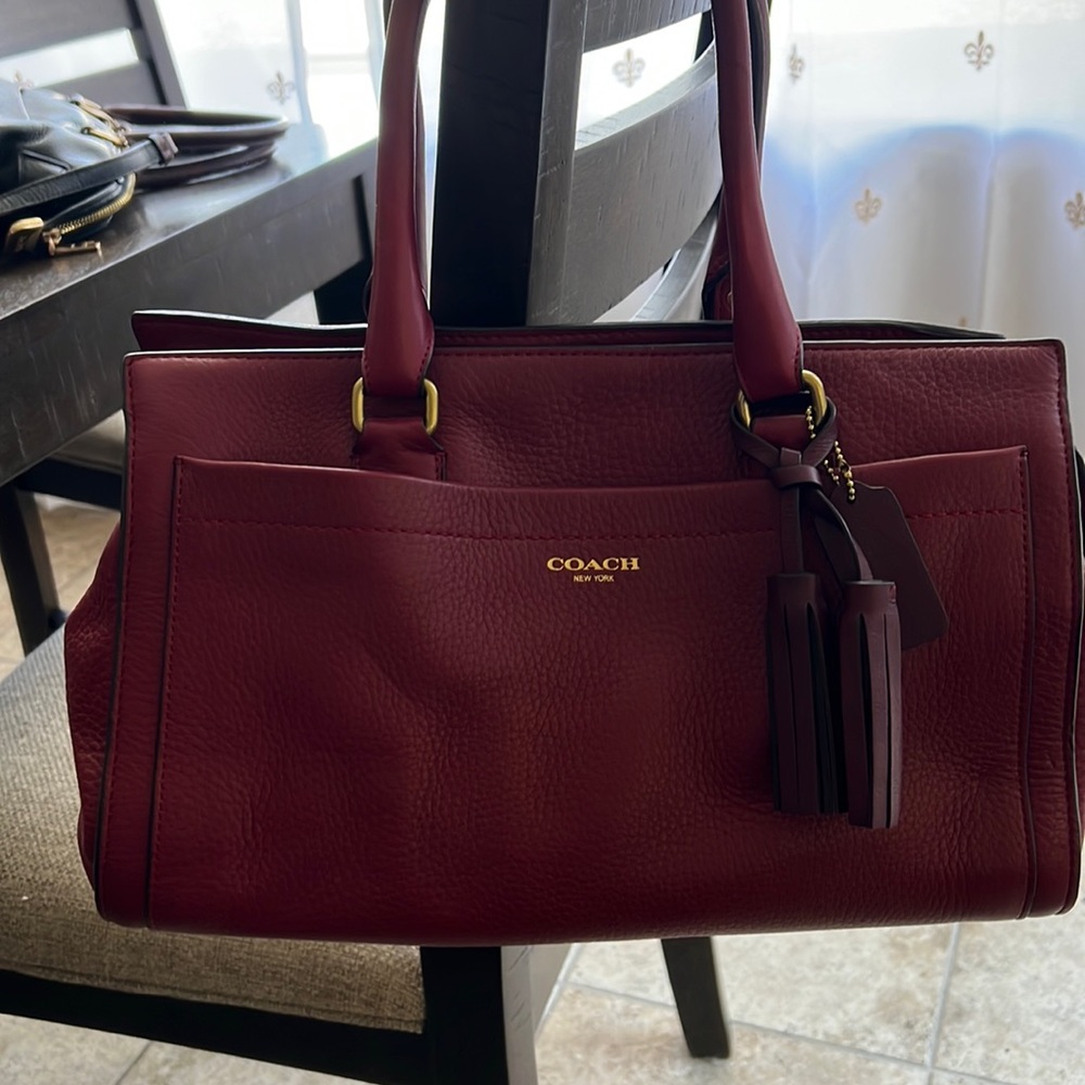 Authentic Red Coach Purse